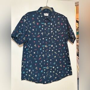 Hurley Men's Navy Multicolor Graphic Shirt